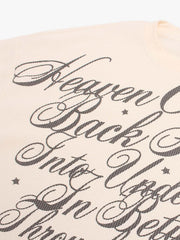 Street Letter Print Waffle Long-Sleeve Tee