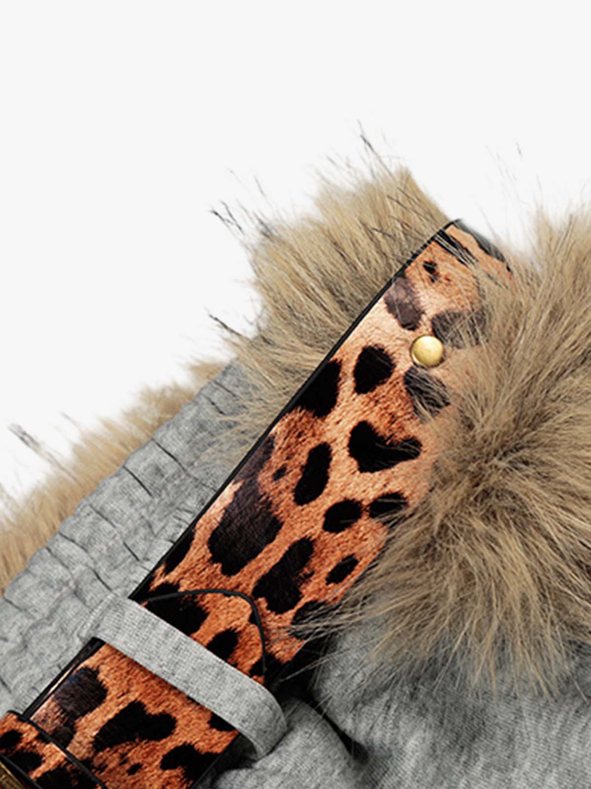 Stylish Wide-Leg Pants with Leopard Print Belt for Men and Women 