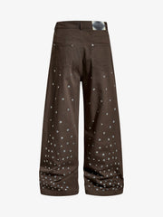 Rhinestone Straight Leg Pants 