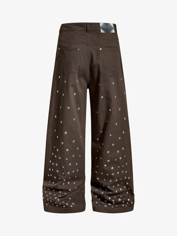 Rhinestone Straight Leg Pants 
