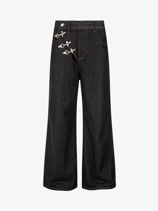 Jeans mit Flugzeugschnalle