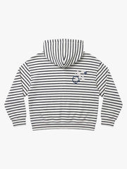 Anchor Appliqué Striped Terry Zip Hoodie