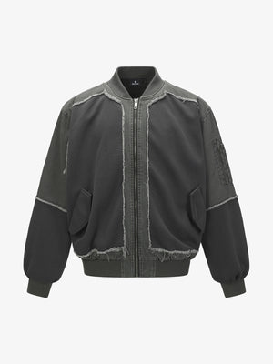 Denim Oversized Jacket with Studs and Faded Wash Design for Streetwear Style 