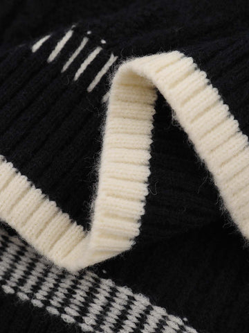 Street Retro Knit Pullover Sweater
