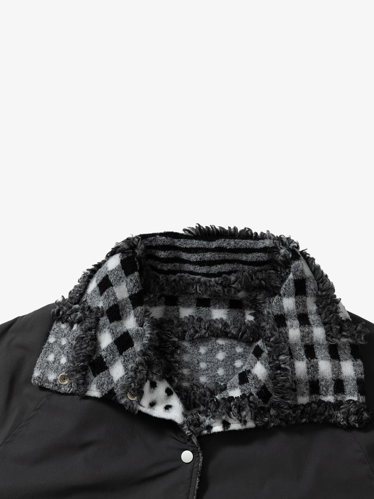 Thesupermade Special Plaid Polka Dot Reversible Cotton Jacket 
