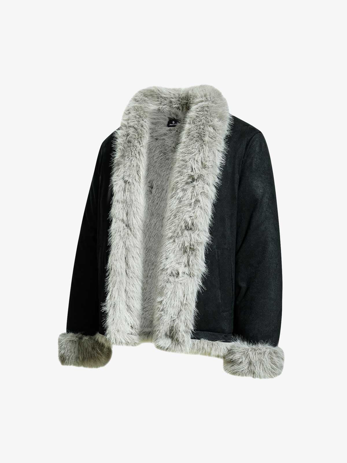 Stylish Faux Fur Trimmed Jacket for Winter Warmth and Fashion 