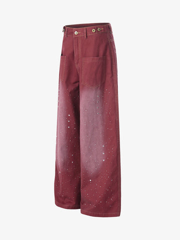 Vintage Washed Paint Splatter Jeans