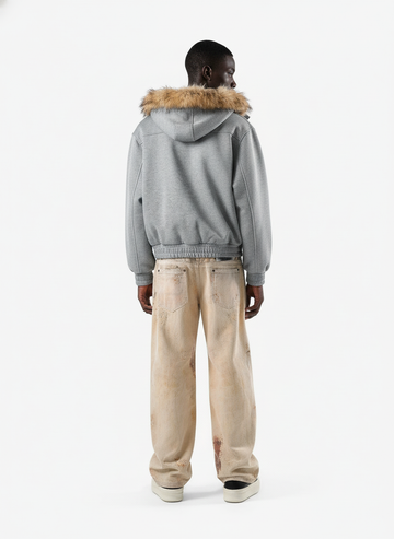 Vintage High Street Mud-Dyed Distressed Baggy Jeans 