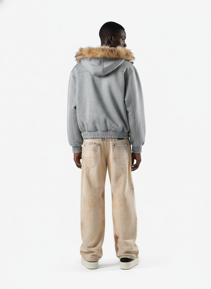 Vintage High Street Mud-Dyed Distressed Baggy Jeans 