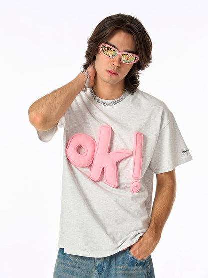 Fun "OK!" Graphic T-Shirt 