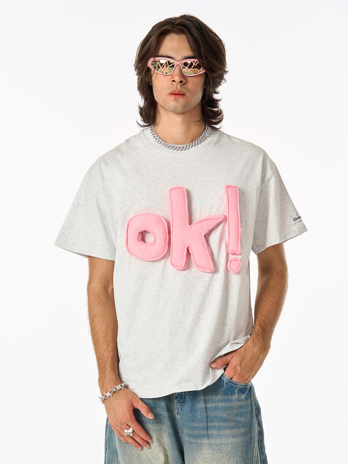 Fun "OK!" Graphic T-Shirt 