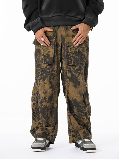 Stylish Wide-Leg Pants with Unique Star Print Design for Casual Wear 