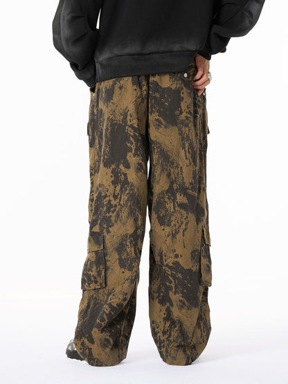 Stylish Wide-Leg Pants with Unique Star Print Design for Casual Wear 