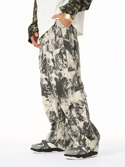 Stylish Wide-Leg Pants with Unique Star Print Design for Casual Wear 