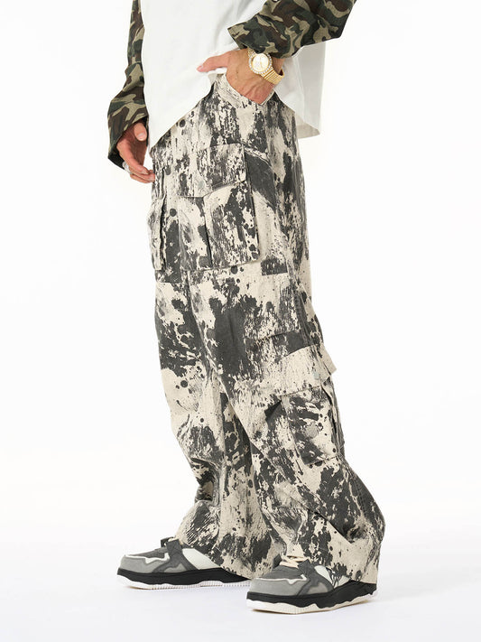Stylish Wide-Leg Pants with Unique Star Print Design for Casual Wear 