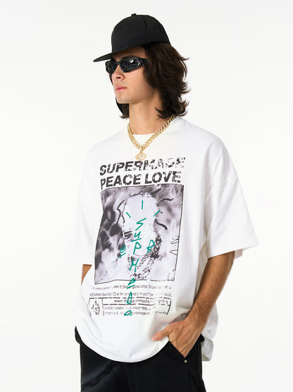 Thesupermade Gangsta Rapper Oversize Graphic T-shirt  - 1990 