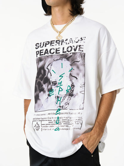 Thesupermade Gangsta Rapper Oversize Graphic T-shirt  - 1990 