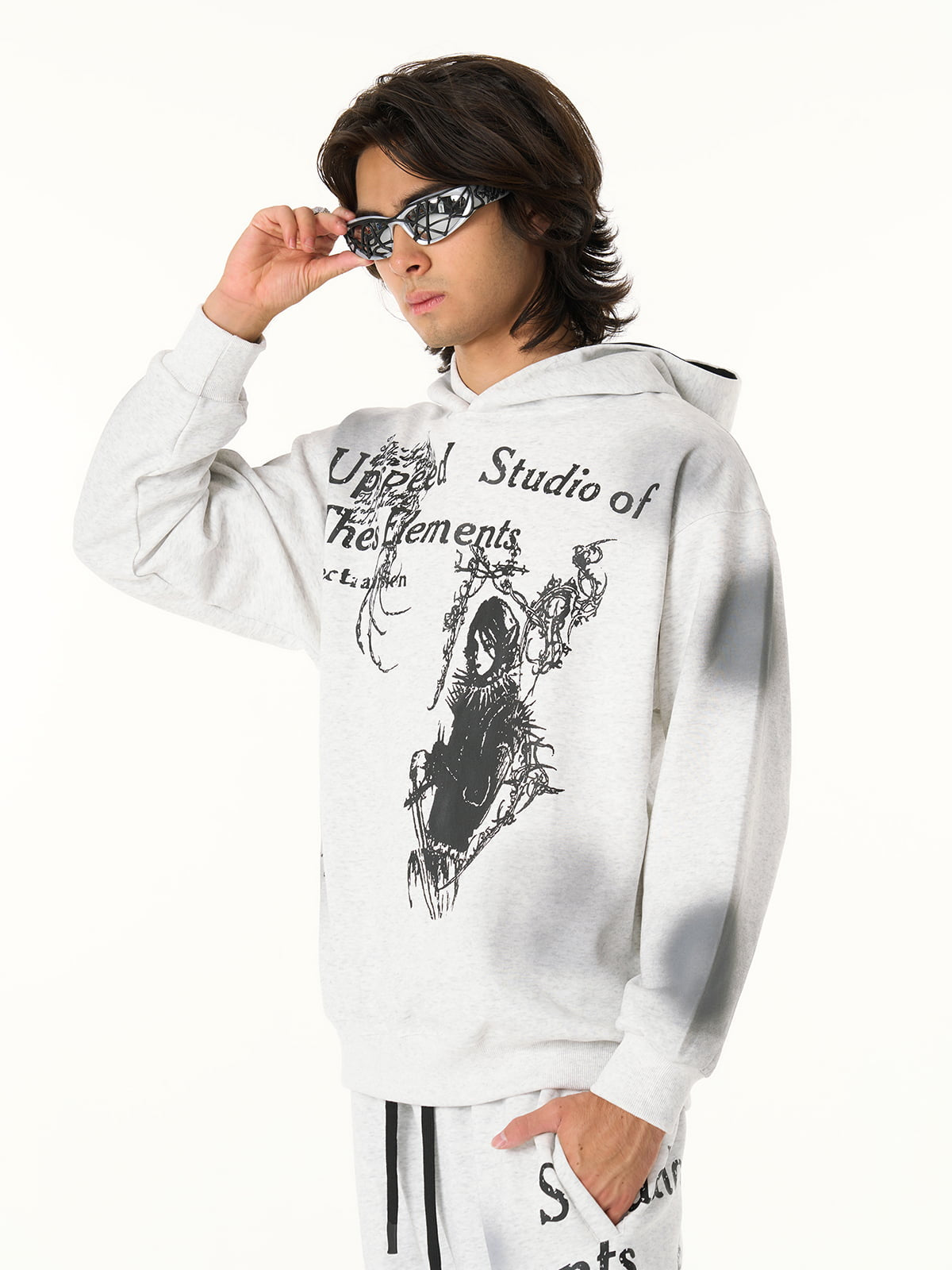 Retro Street Spray Dye Dark Gothic Font Character Print Set 