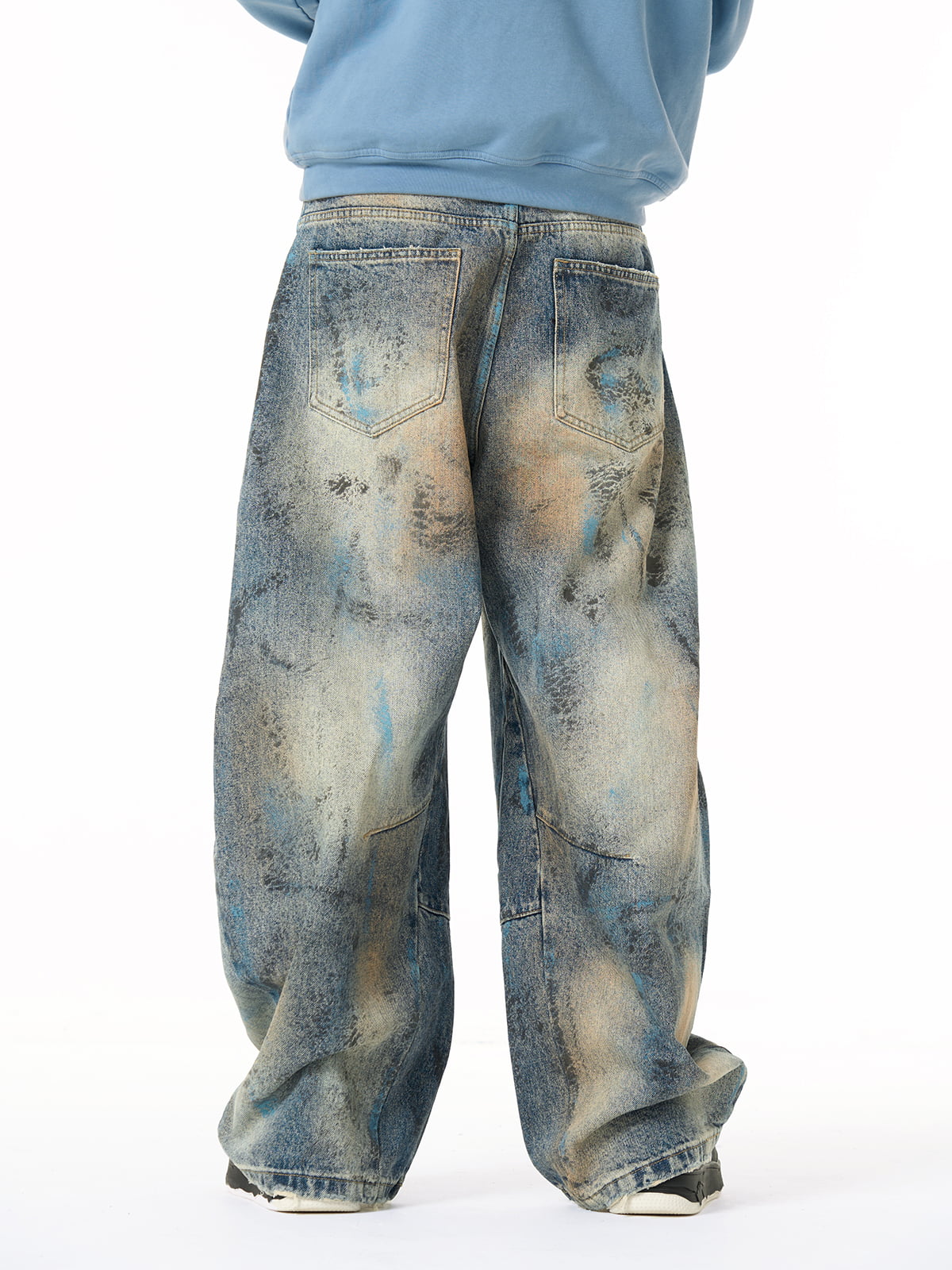 Street Deconstruction Smudge Graffiti Scimitar Jeans 