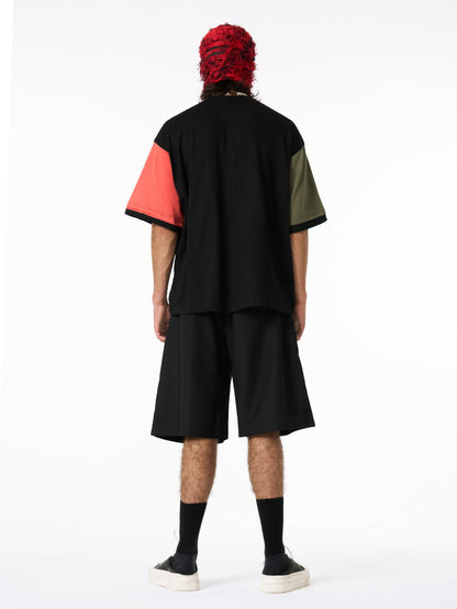 Pleated Design Pendant Decoration Baggy Shorts 