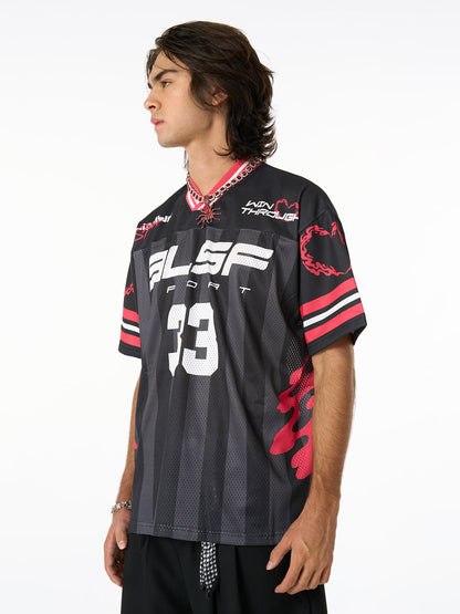 Sport Jersey V-Neck T-Shirt 