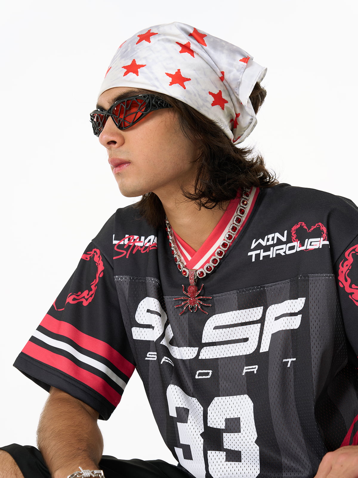 Sport Jersey V-Neck T-Shirt 