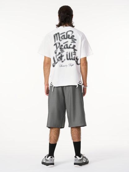 Graffiti Letters Devil Design Graphic T-Shirt 