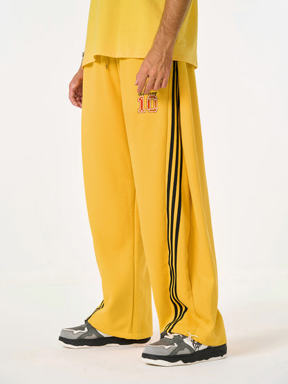 Fleece Vintage Side Stripe Drape Paratrooper Machete Wide Leg Pants 