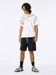 Retro Graffiti Hand-Painted T-Shirt 