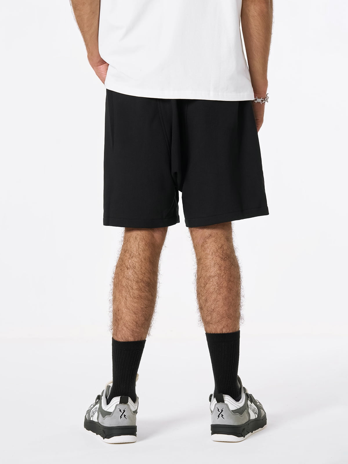 Retro Functional Zipper Slit Jort 