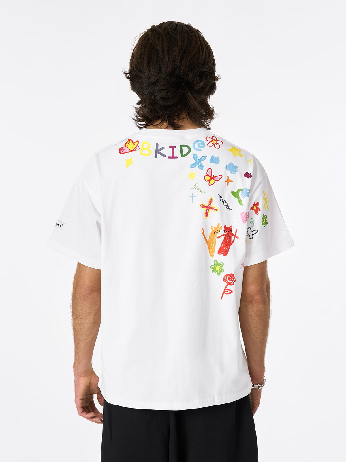 Retro Graffiti Hand-Painted T-Shirt 