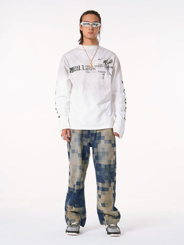 Distressed NO. 09 Long Sleeve T-Shirt 