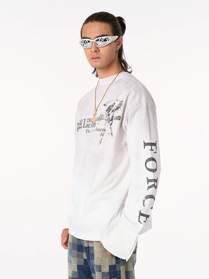Distressed NO. 09 Long Sleeve T-Shirt 