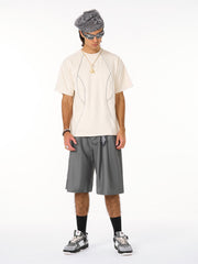Functional Deconstructed Split Short-Sleeved T-Shirt - 2437 