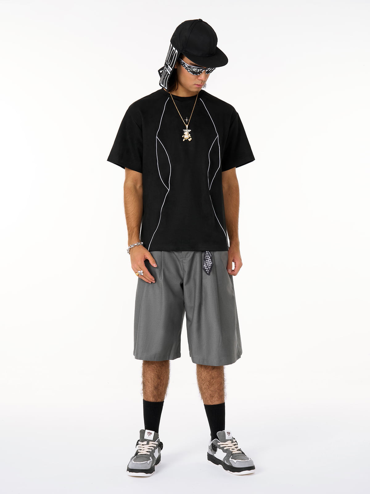 Functional Deconstructed Split Short-sleeved T-shirt - 2437 