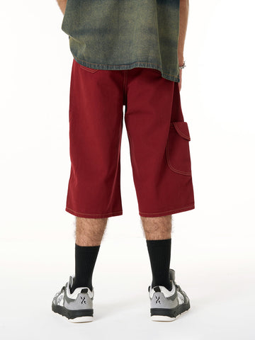 Denim Welt-Embellished Cargo Jorts - 2408 