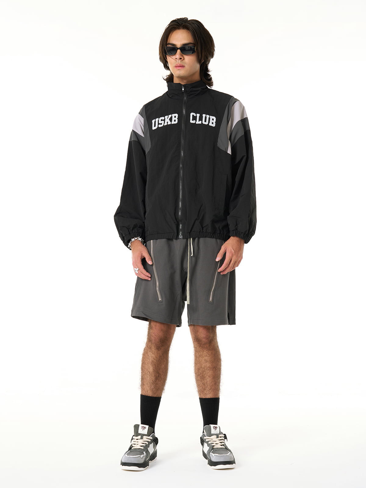 Thesupermade Patchwork Contrasting Windbreaker Jacket 