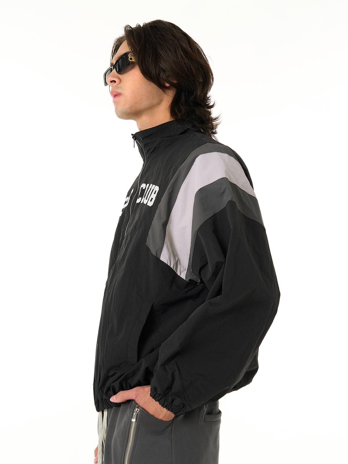 Thesupermade Patchwork Contrasting Windbreaker Jacket 