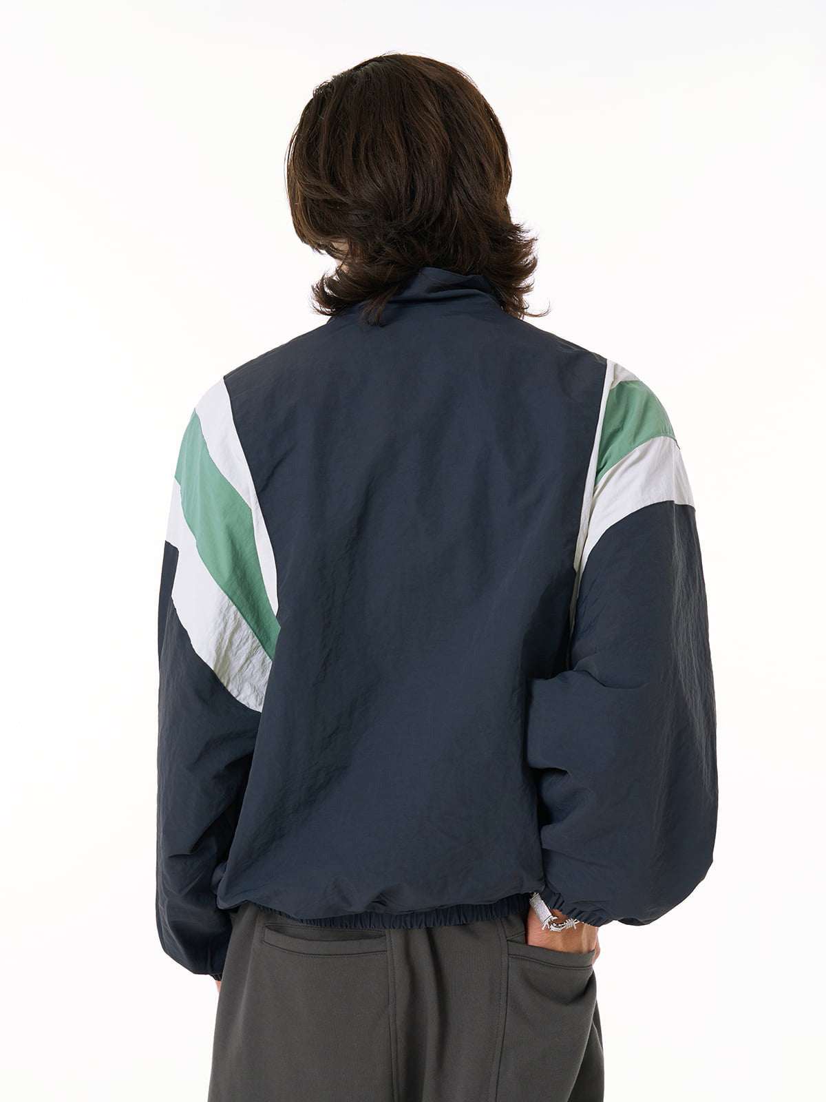 Thesupermade Patchwork Contrasting Windbreaker Jacket 