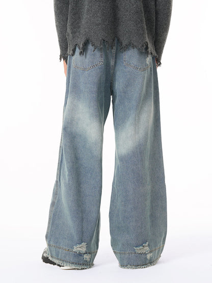 Thesupermade Washed Ripped Baggy Jeans 