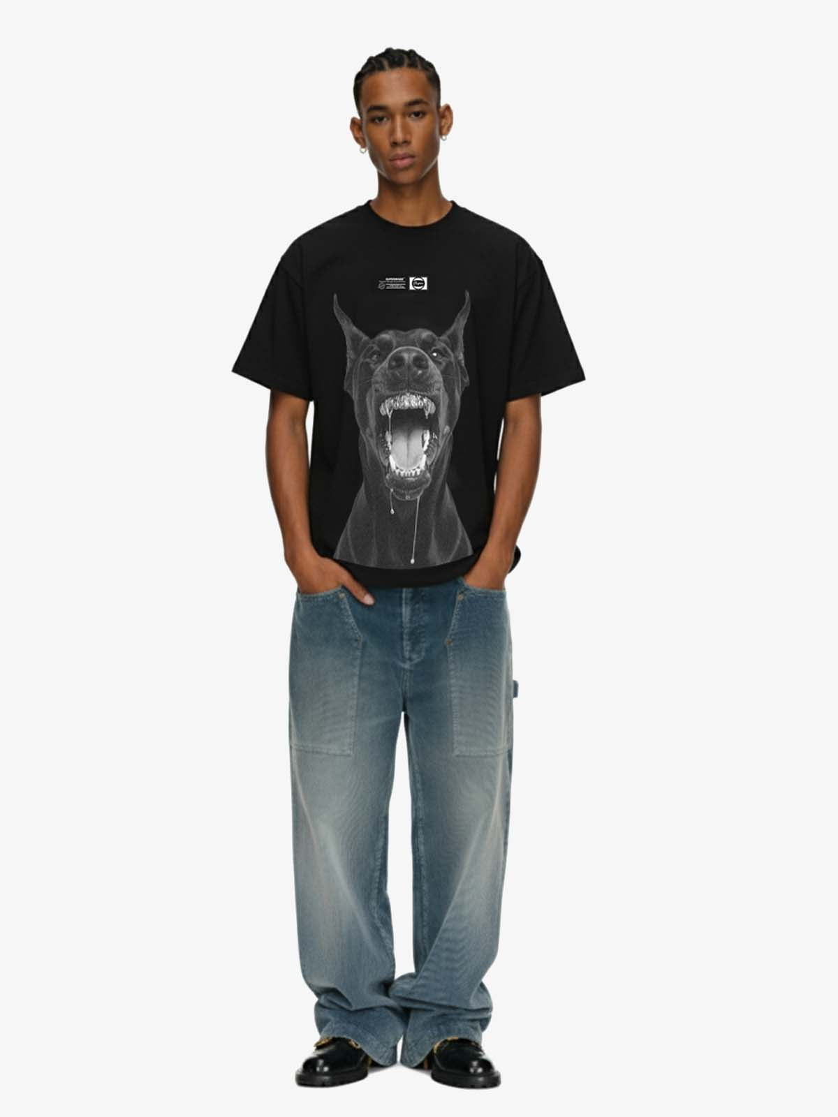 Snarling Doberman Graphic T-Shirt 