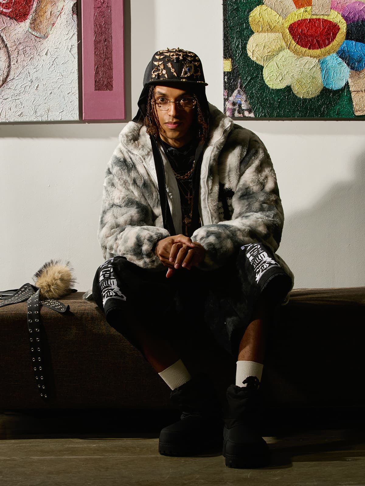 Heavy-Duty Faux Lambswool Tie-Dye Urban Jacket - 1558 