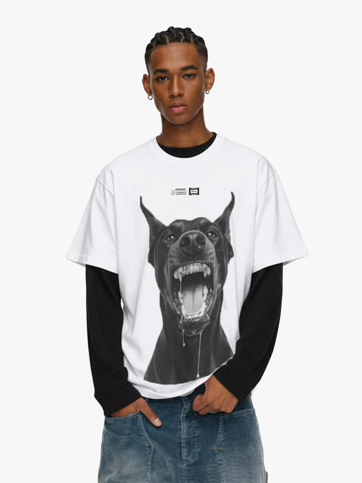 Snarling Doberman Graphic T-Shirt 