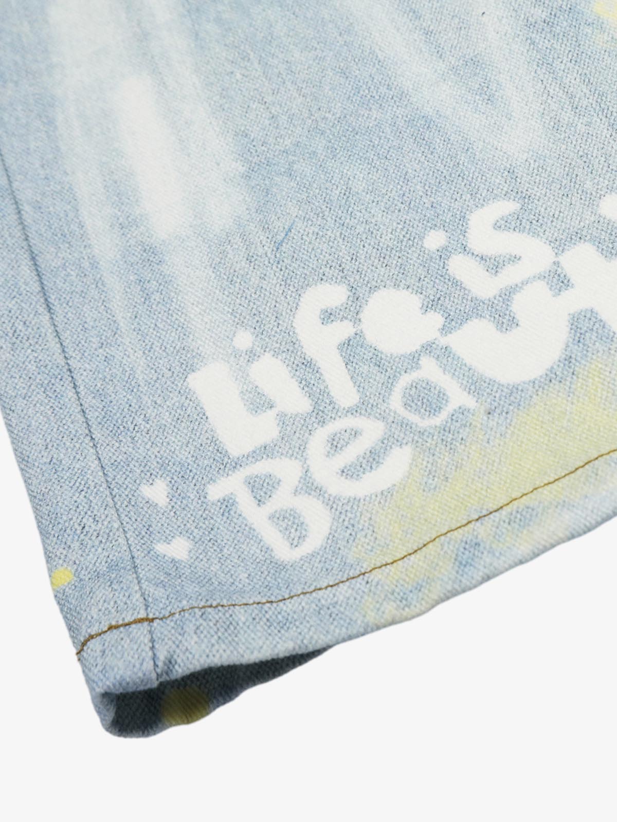 Artistic Wide-Leg Jeans with Unique Hand-Painted Designs for Women 