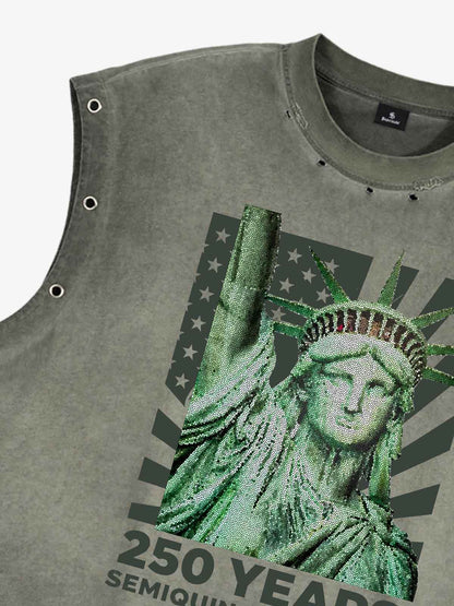 Vintage Liberty Graphic Sleeveless T-Shirt 