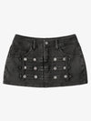 Napoleon Military Button Mini Skirt