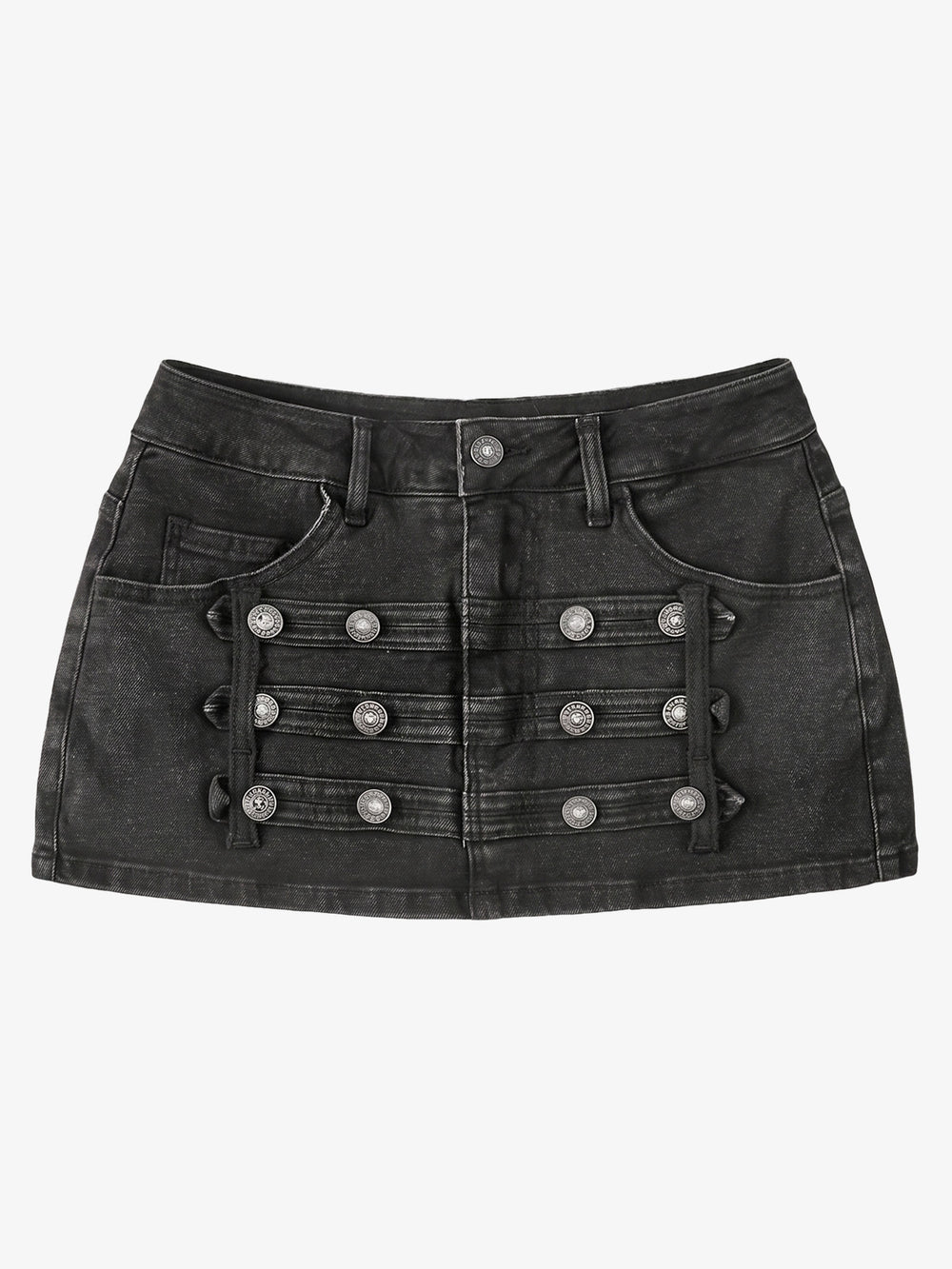 Napoleon Military Button Mini Skirt
