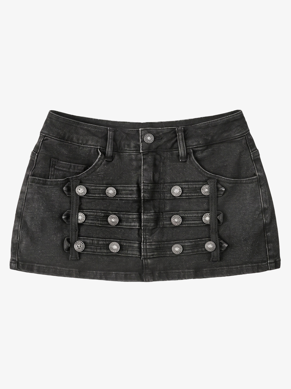 Napoleon Military Button Mini Skirt