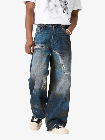 Vintage Washed Distressed Jeans 