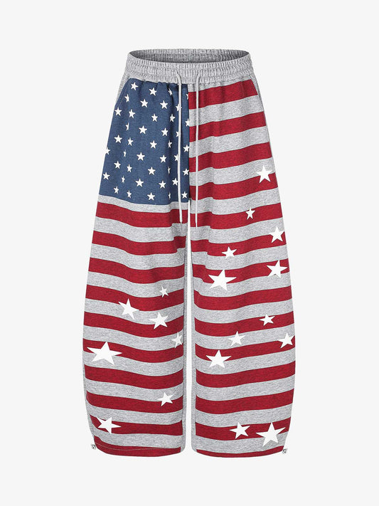 Baggy Barrel Jogginghose mit Flaggenmotiv